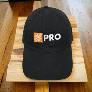 Home Depot Pro Strapback Cap Hat Pencil Holder Pockets Trucker Baseball Cotton